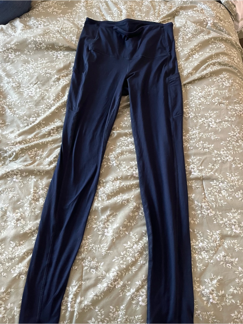 Navy Leggings with Side Pockets